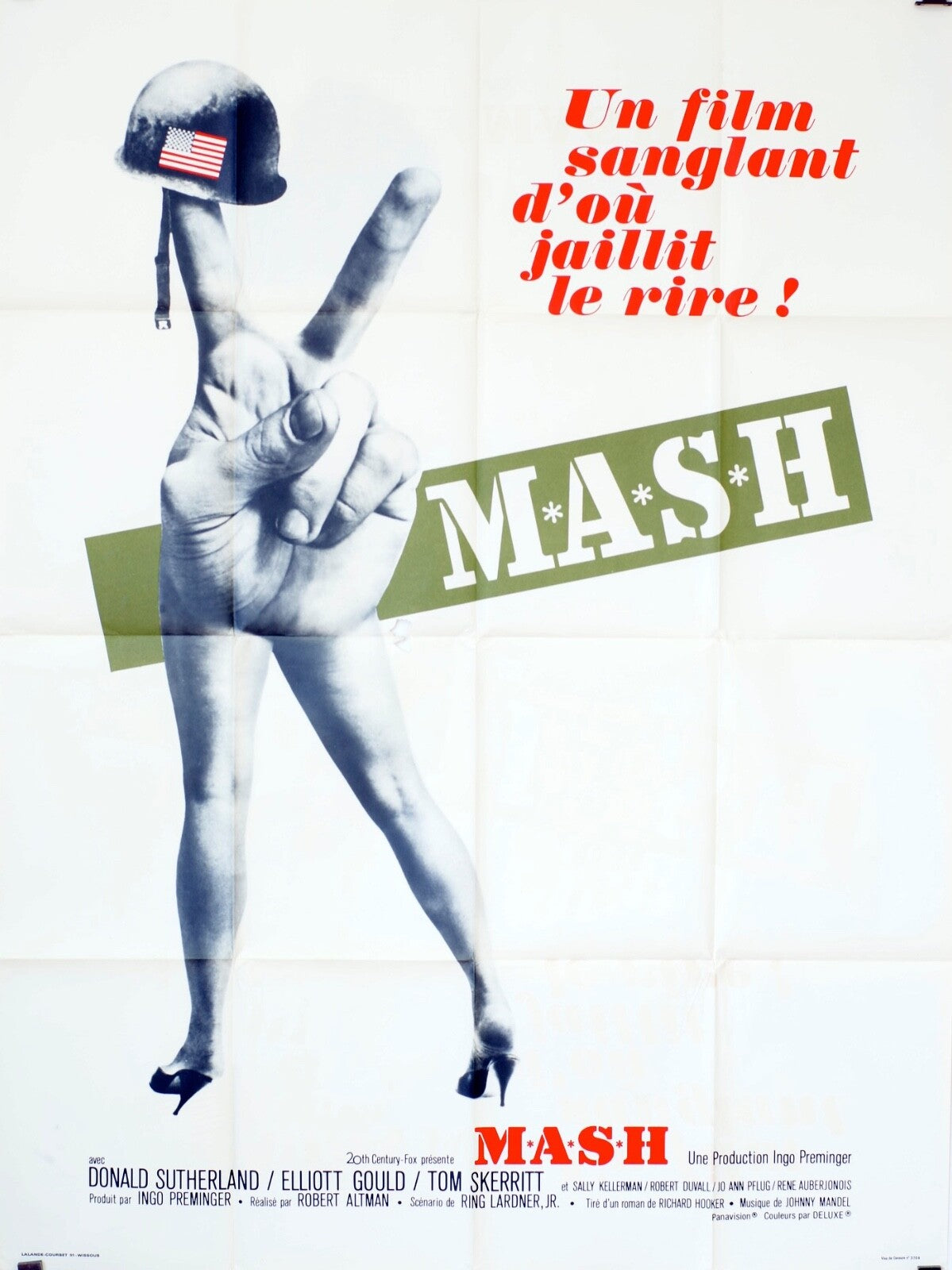 MASH MOVIE POSTER ORIGINAL 120x160   DONALD SUTHERLAND