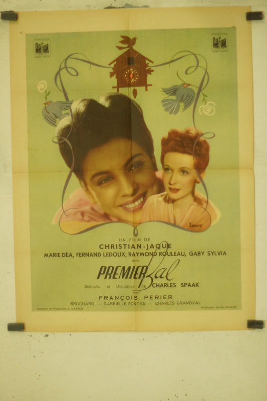 PREMIER BAL MOVIE POSTER ORIGINAL (60X80) MARIA DÉA, CHRISTIAN-JAQUE