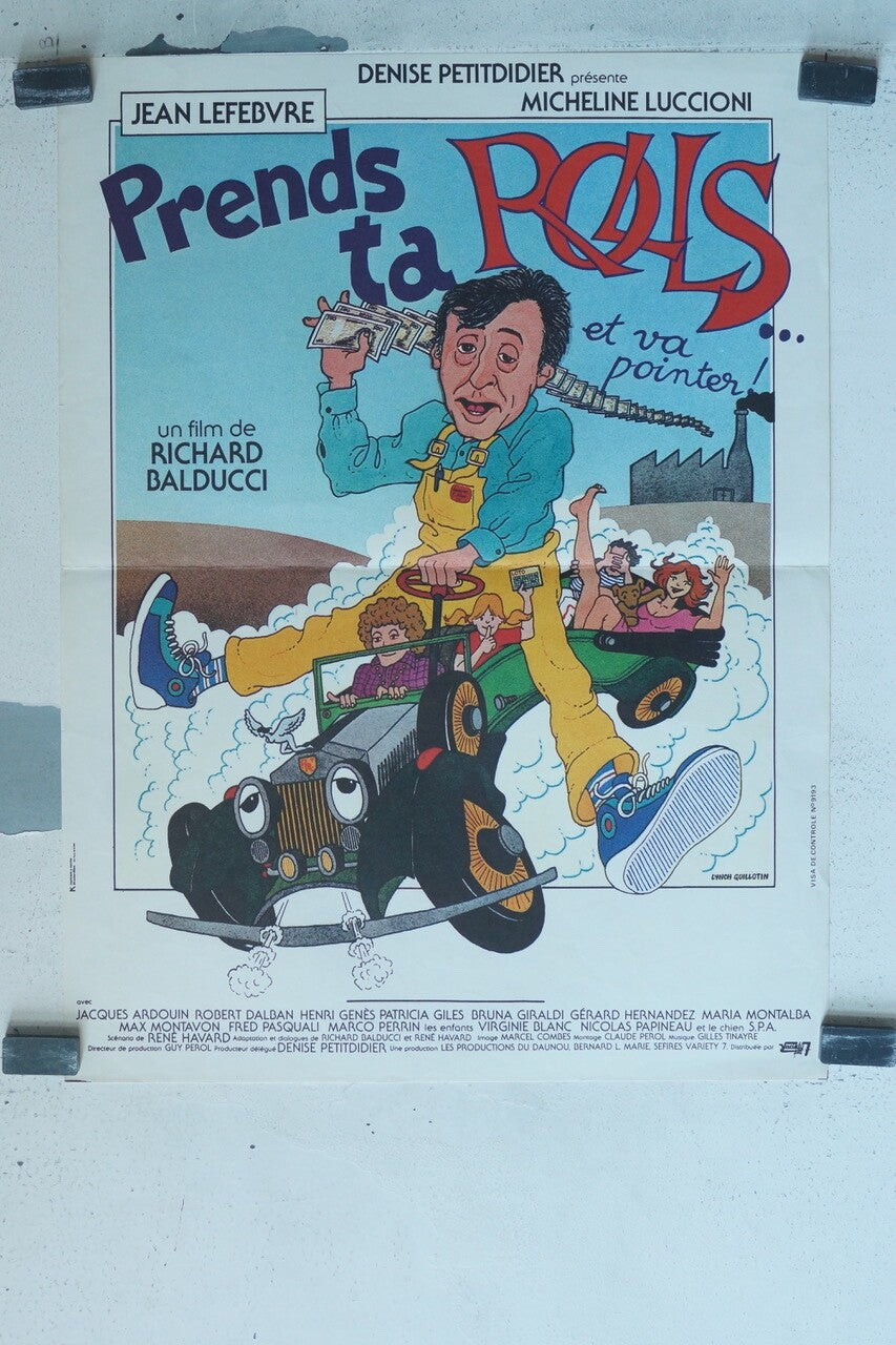 PRENDS TA ROLLS POSTER ORIGINAL (40X60) JEAN LEFEBVRE, DENISE PETITDIDIER