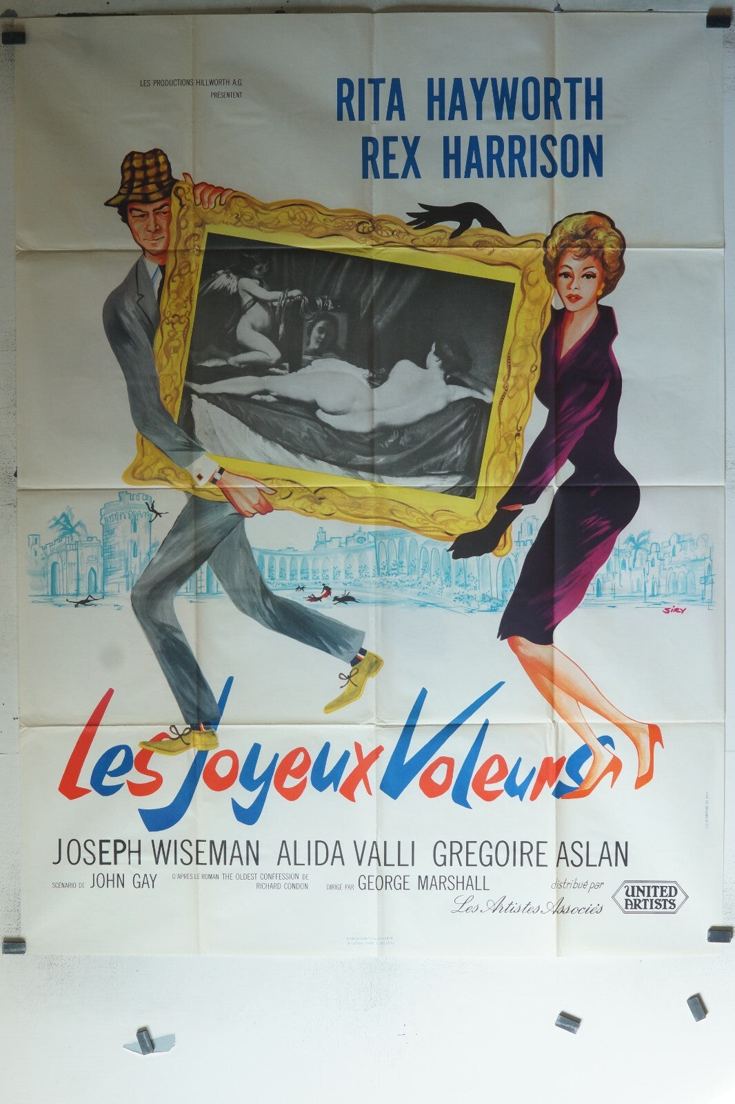 JOYEUX VOLEURS (LES) MOVIE POSTER ORIGINAL120x160 Rita Hayworth , Rex Harrison 