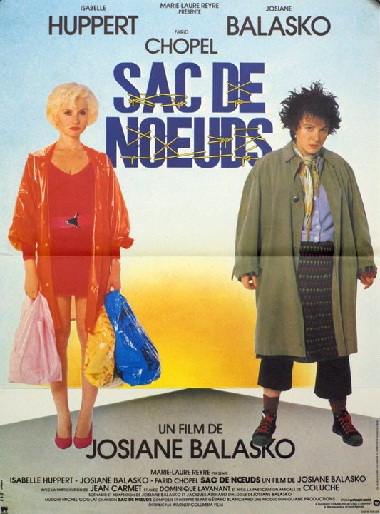 SAC DE NŒUDS ORIGINAL POSTER (40x60) Josiane Balasko, Isabelle Huppert 
