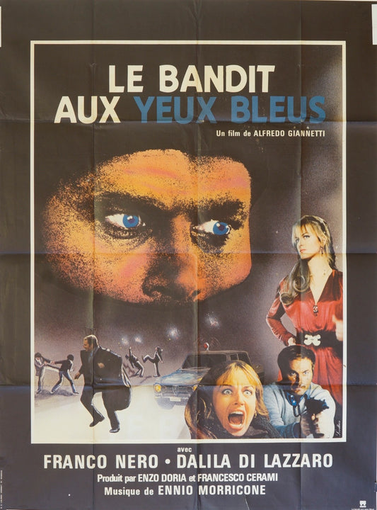 LE BANDIT AUX YEUX BLEUS ALFREDO GIANNETTI MOVIE POSTER ORIGINAL 120x160