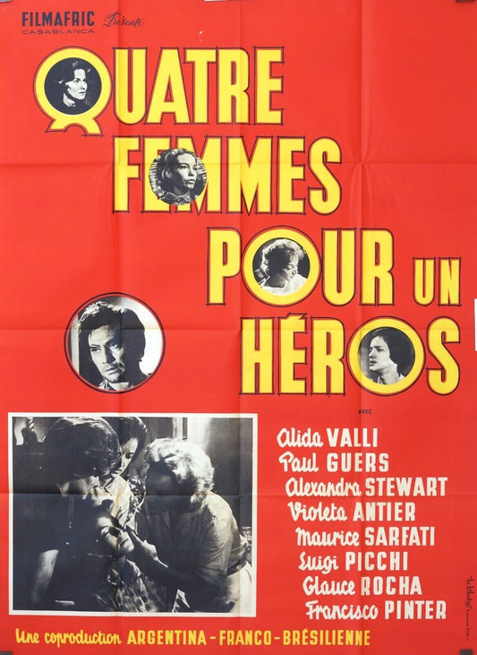 QUATRE FEMMES POUR UN HEROS POSTER ORIGINAL (120x160) ALIDA VALLI