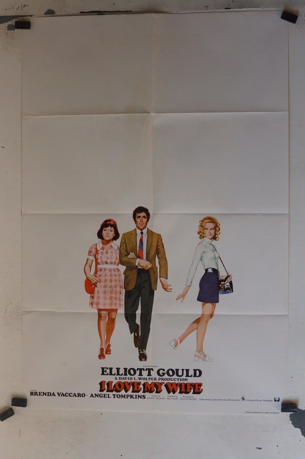 I LOVE MY WIFE MOVIE POSTER ORIGINAL (69x103), Mel stuart, Elliott Gould