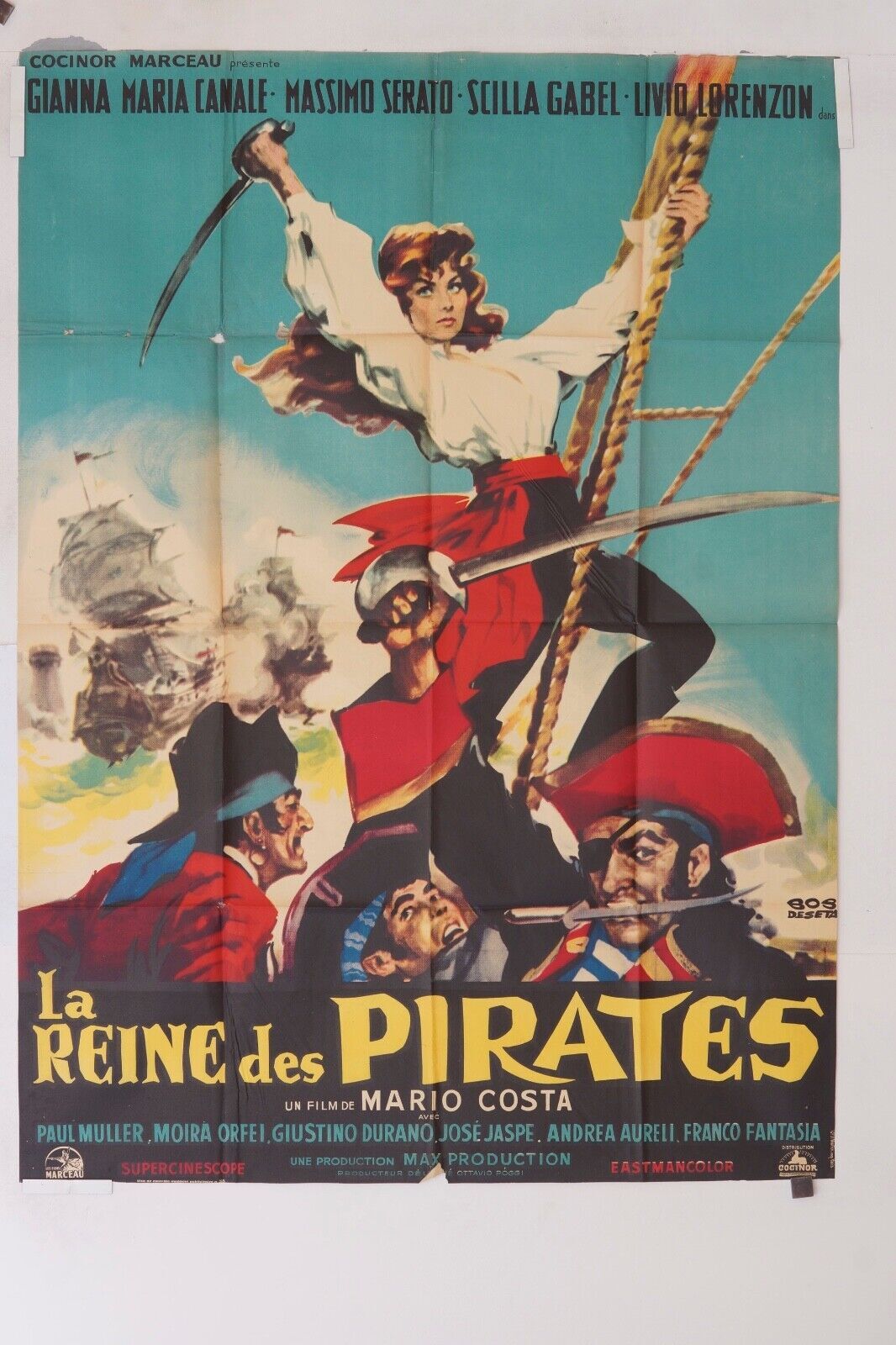 LA REINE DES PIRATES MOVIE POSTER ORIGINAL (120X160) GIANNA MARIA CANALE