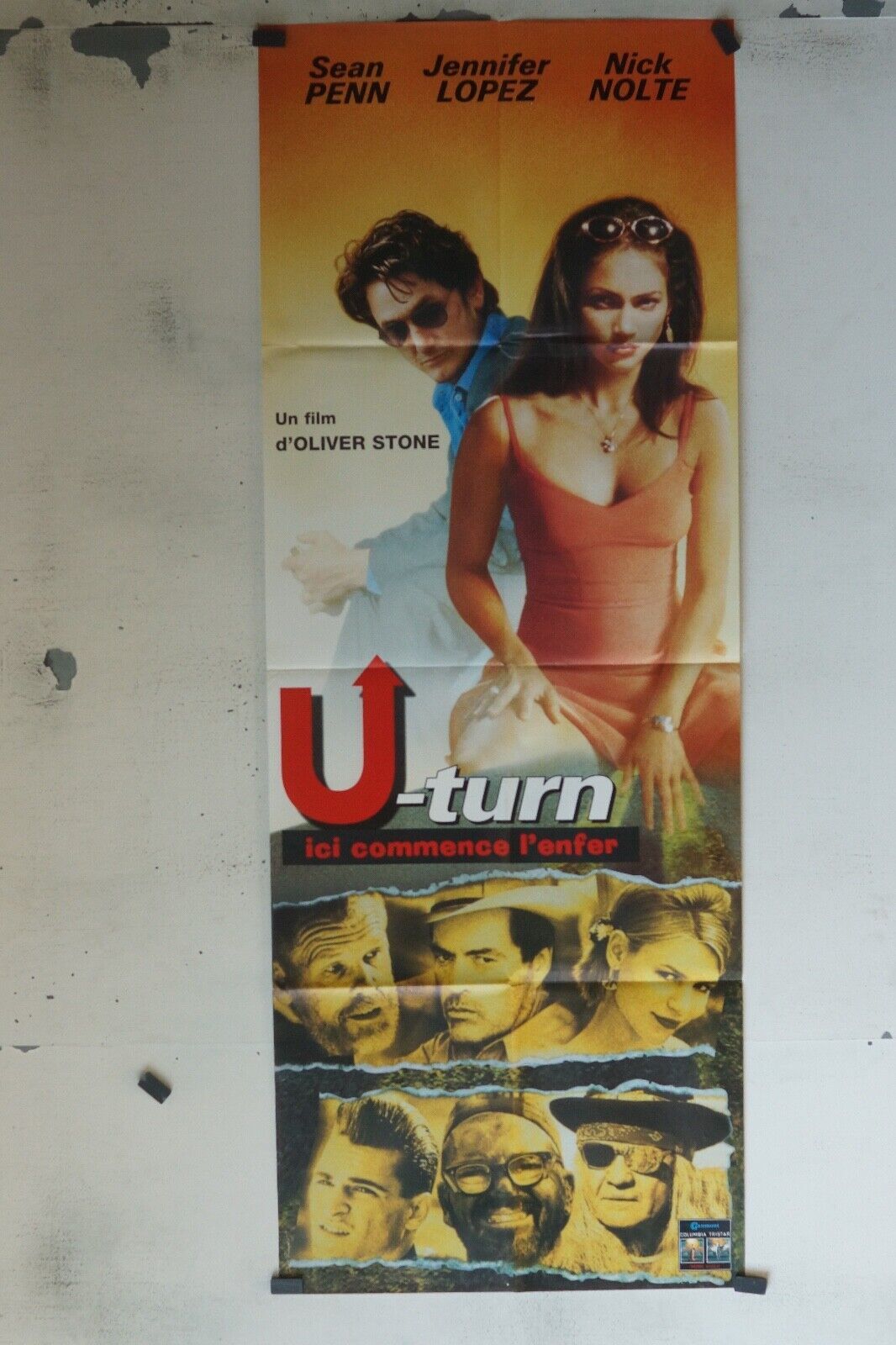 U-TURN MOVIE POSTER ORIGINAL 60x160 SEAN PENN