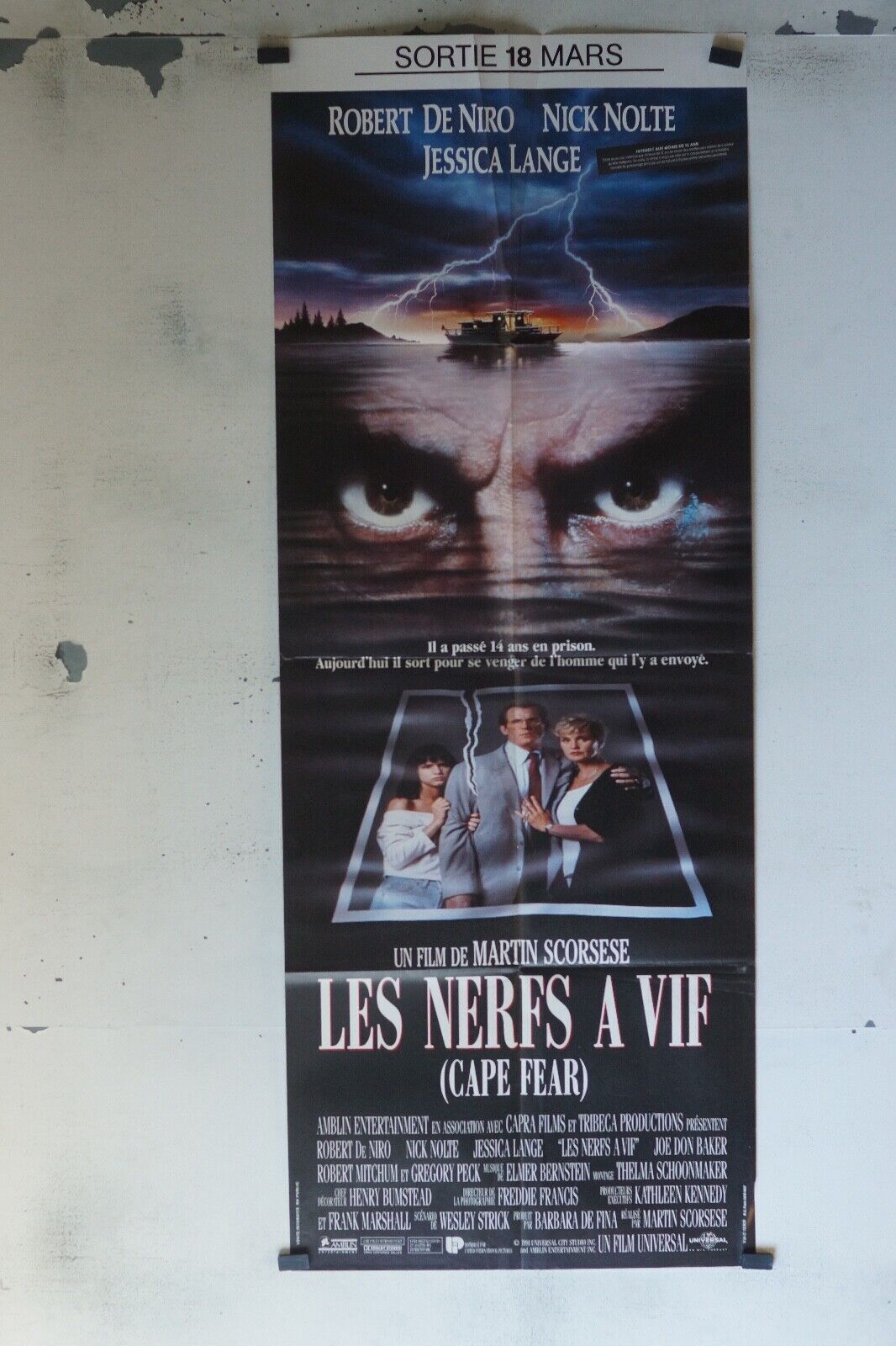 LES NERFS À VIF MOVIE POSTER ORIGINAL 60x160 MARTIN SCORSESE