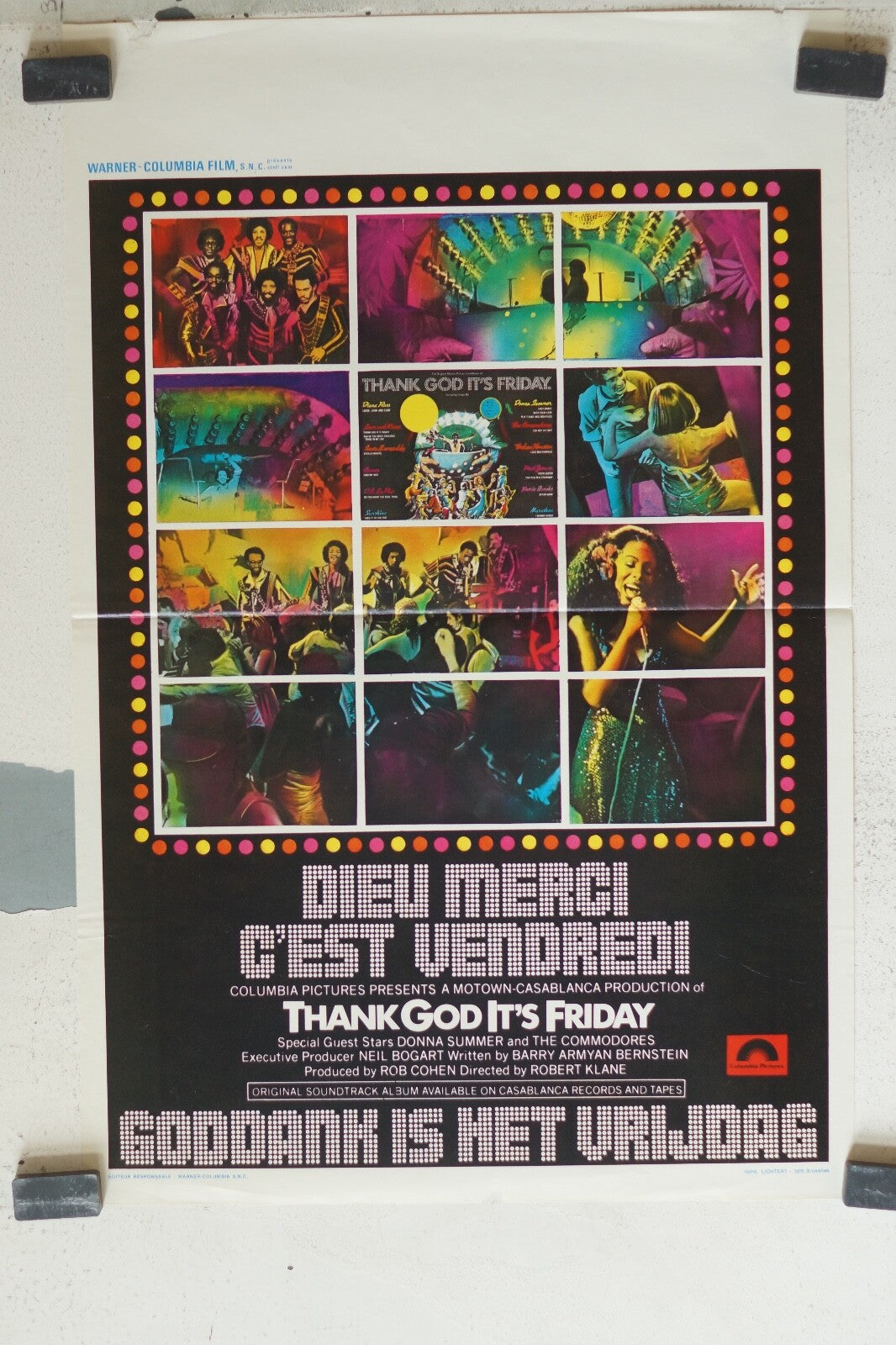  DIEU MERCI C’EST VENDREDI MOVIE POSTER ORIGINAL 57x36 Andrea Howard 