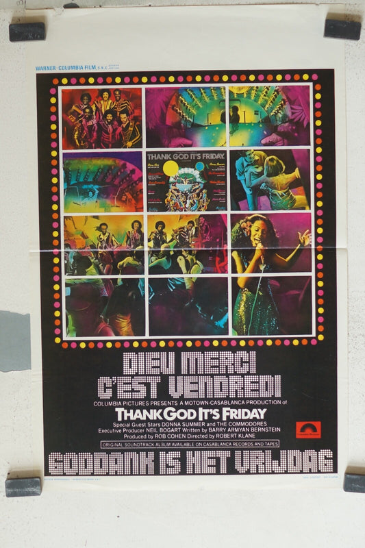  DIEU MERCI C’EST VENDREDI MOVIE POSTER ORIGINAL 57x36 Andrea Howard 