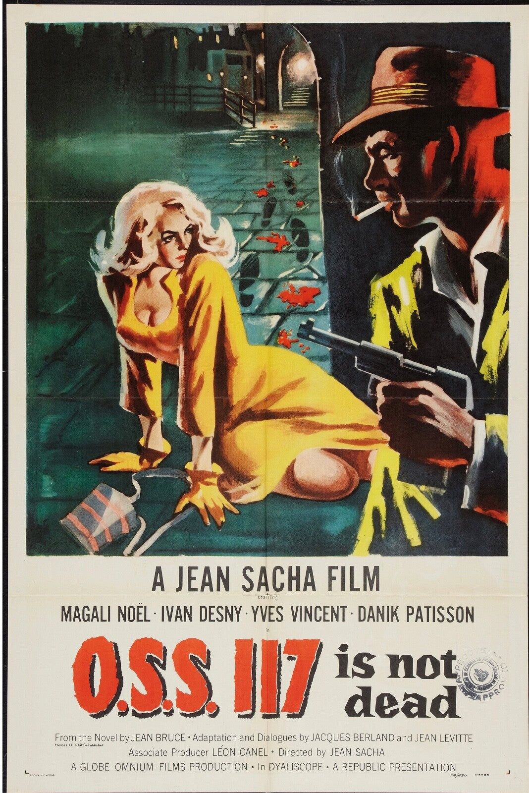 OSS 117 PREND DES VACANCES ORIGINAL MOVIE POSTER 120x160 EDWIGE FEUILLIÈRE