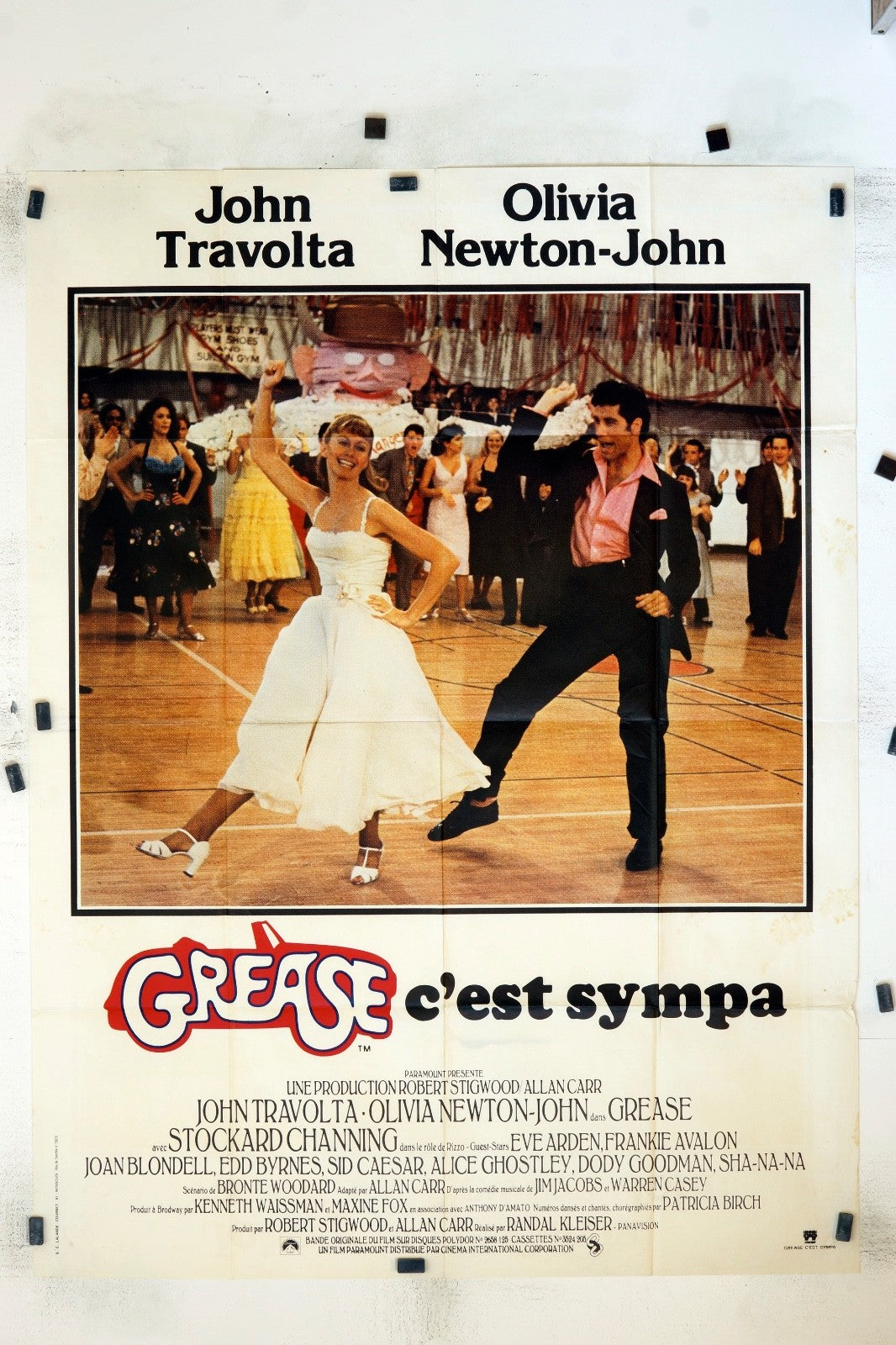GREASE JOHN TRAVOLTA ORIGINAL MOVIE POSTER 120x160