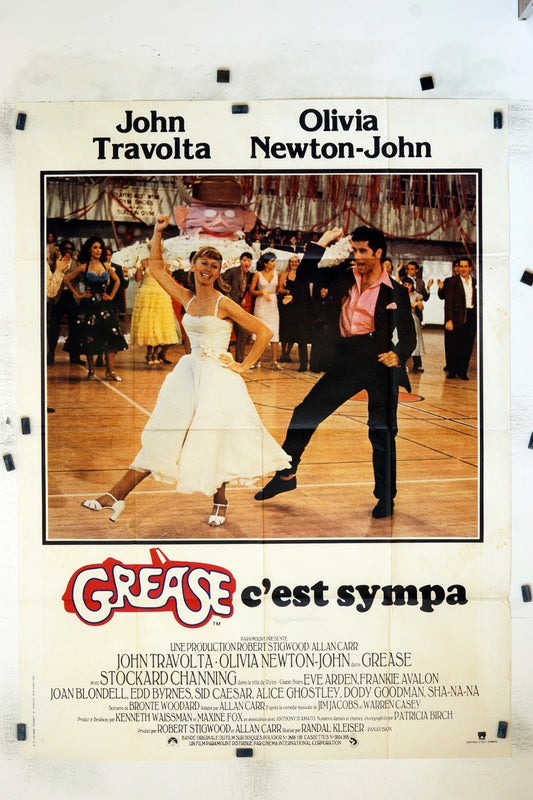 GREASE JOHN TRAVOLTA ORIGINAL MOVIE POSTER 120x160