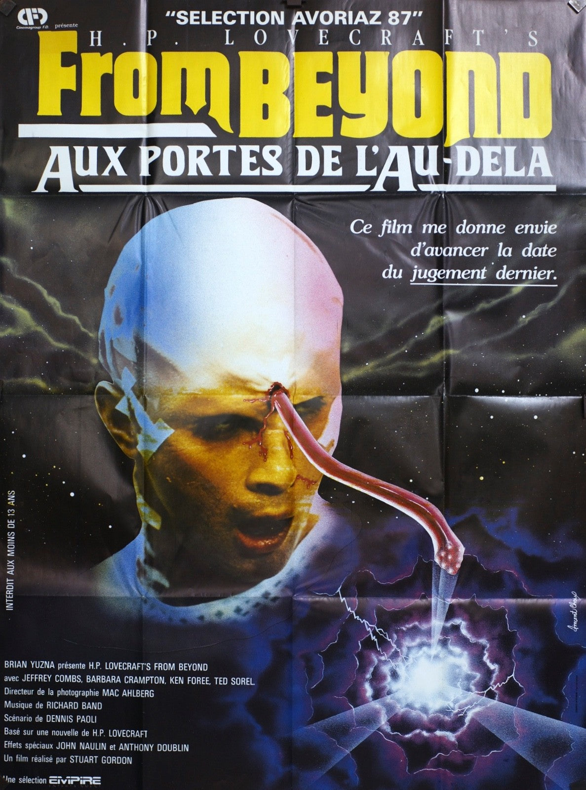 FROMBEYOND JEFFREY COMBS MOVIE POSTER ORIGINAL 120x160