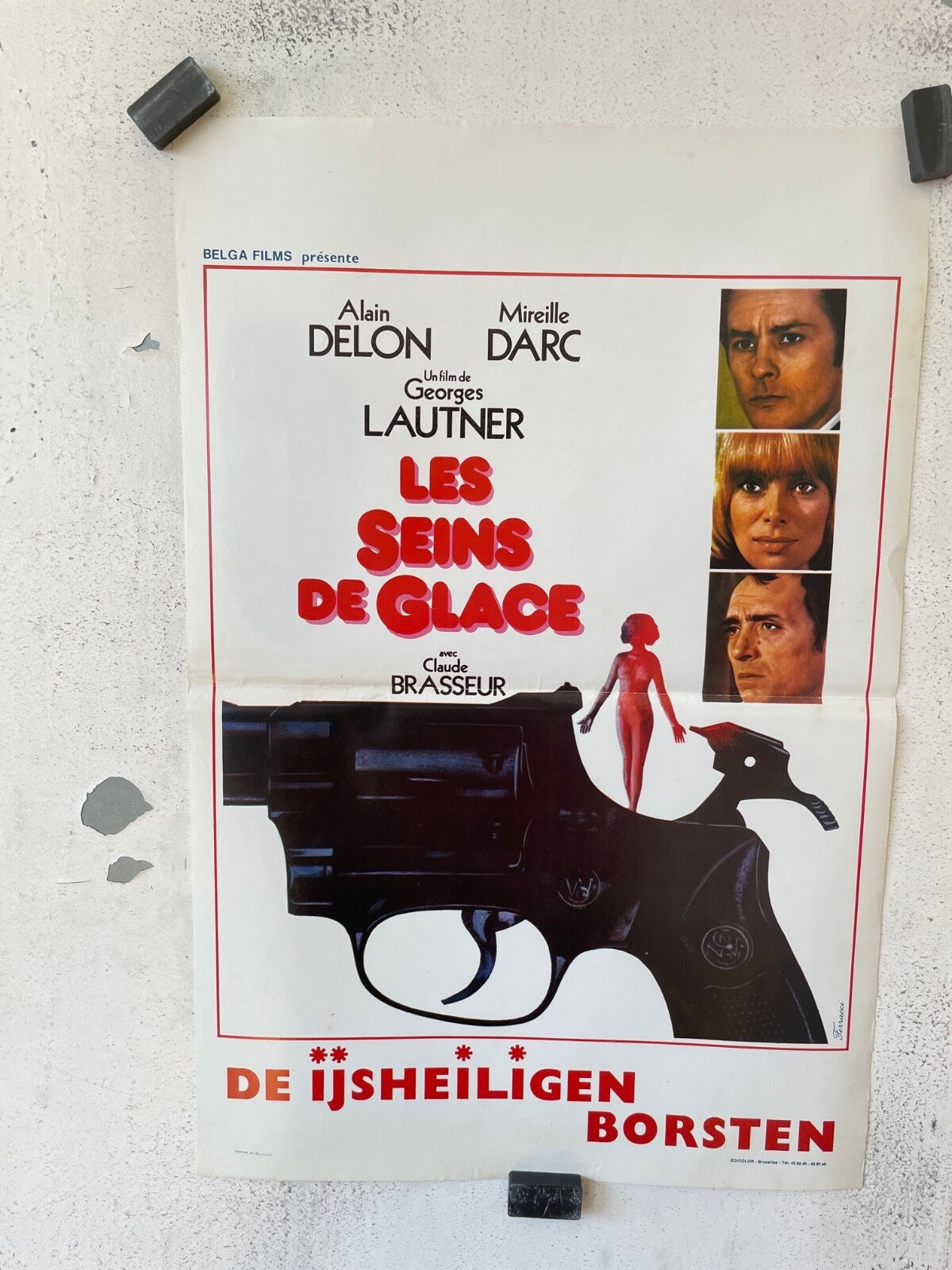 LES SEINS DE GLACE POSTER ORIGINAL (40X60) ALAIN DELON – MIREILLE DARC