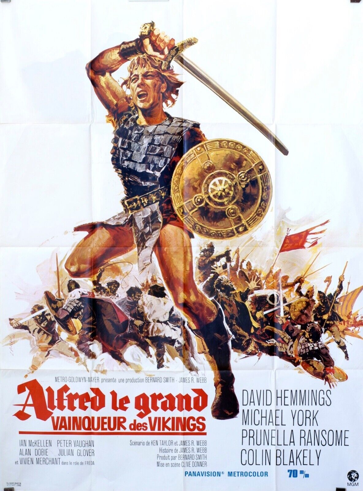 ALFRED LE GRAND « VAINQUEUR DES VIKINGS » MOVIE POSTER ORIGINAL 120x160 DAVID