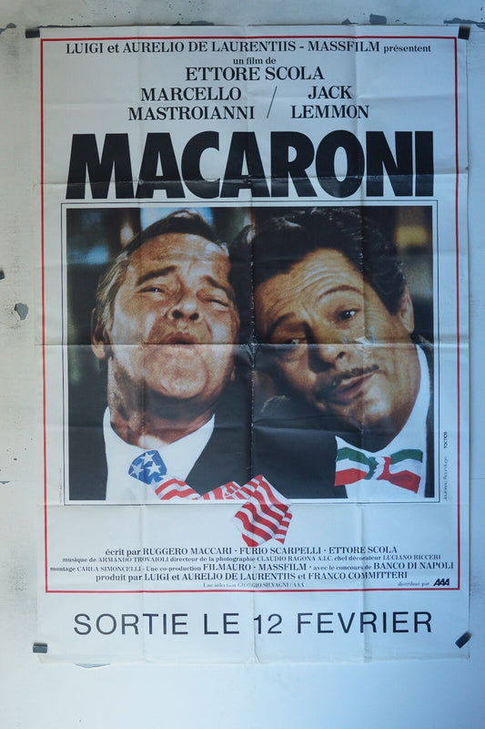 MACARONI POSTER ORIGINAL 120x160 ETTORE SCOLA