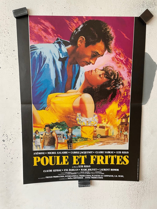 POULE ET FRITES ORIGINAL MOVIE POSTER 40X60 ANÉMONE – GALABRU