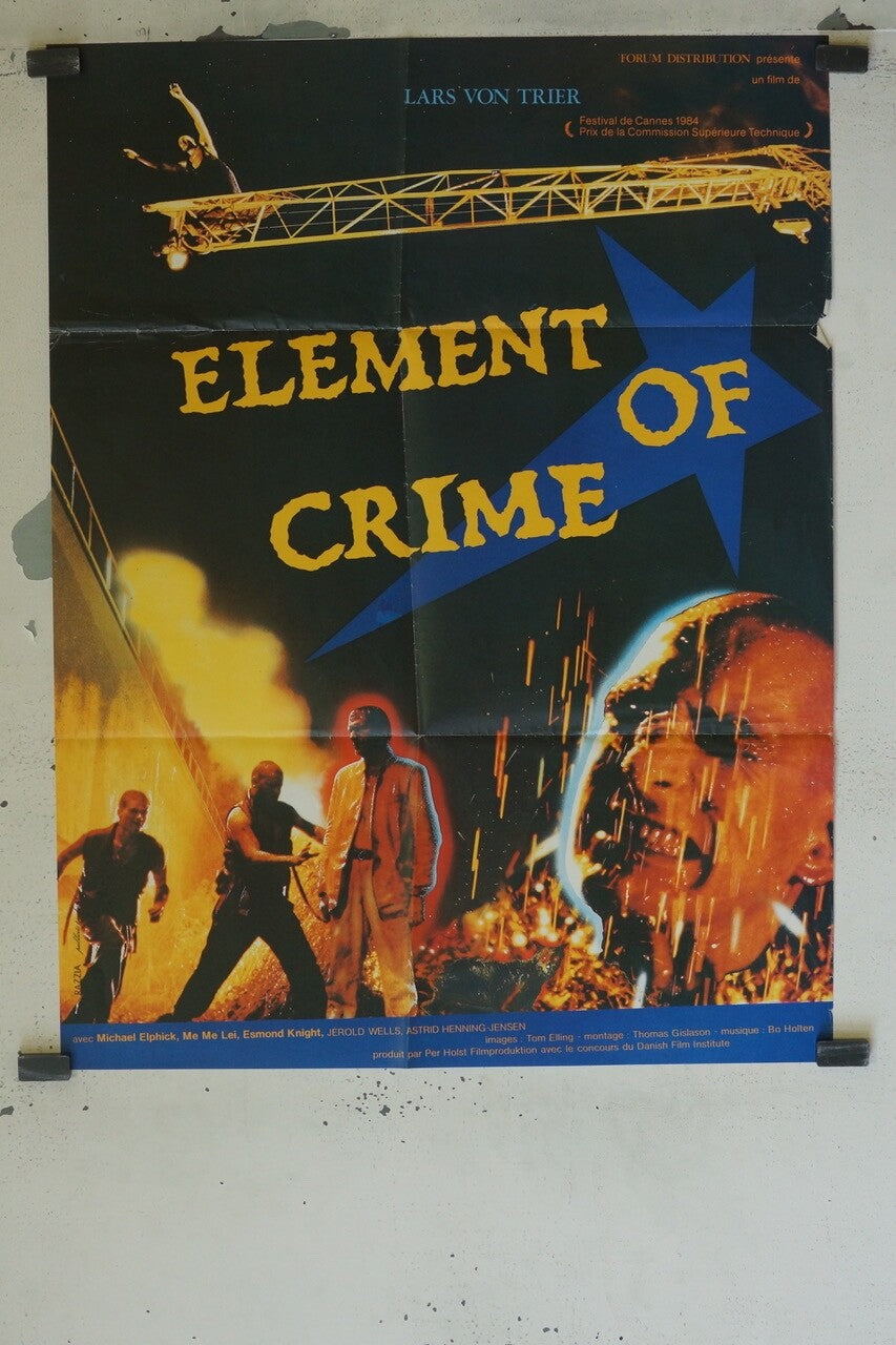 ELEMENT OF CRIME (70X100), 1960 ORIGINAL MOVIE LARS VON TRIER