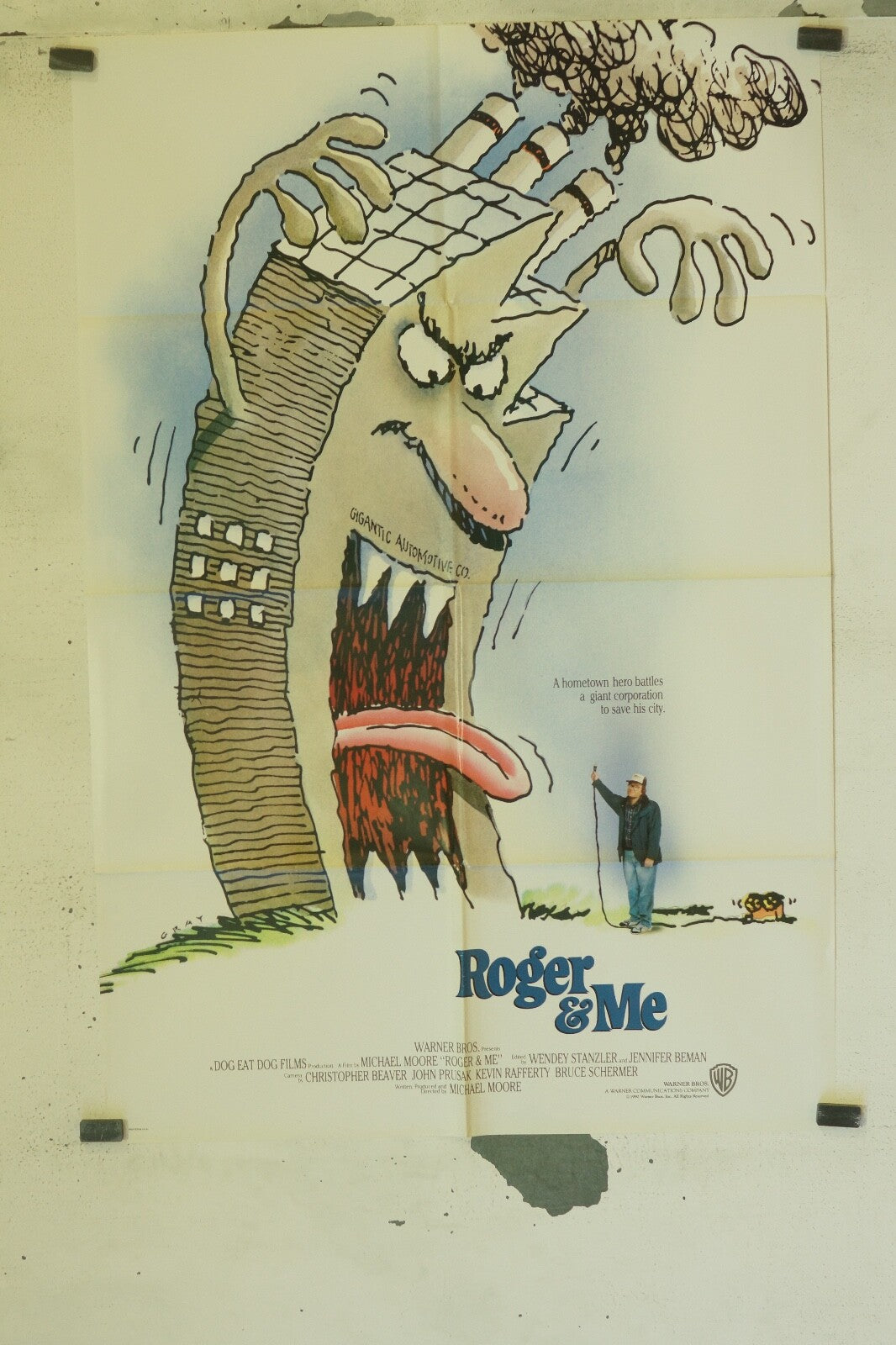ROGER & ME (70X100) ORIGINAL MOVIE POSTER MICHAEL MOORE
