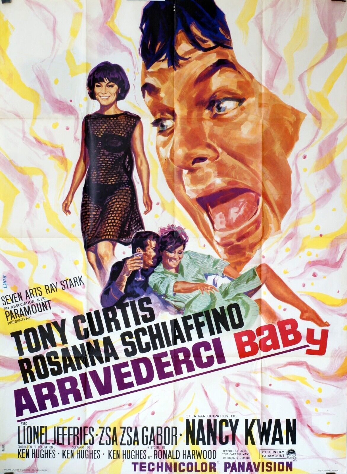 ARRIVEDERCI BABY MOVIE POSTER ORIGINAL 120x160 TONY CURTIS