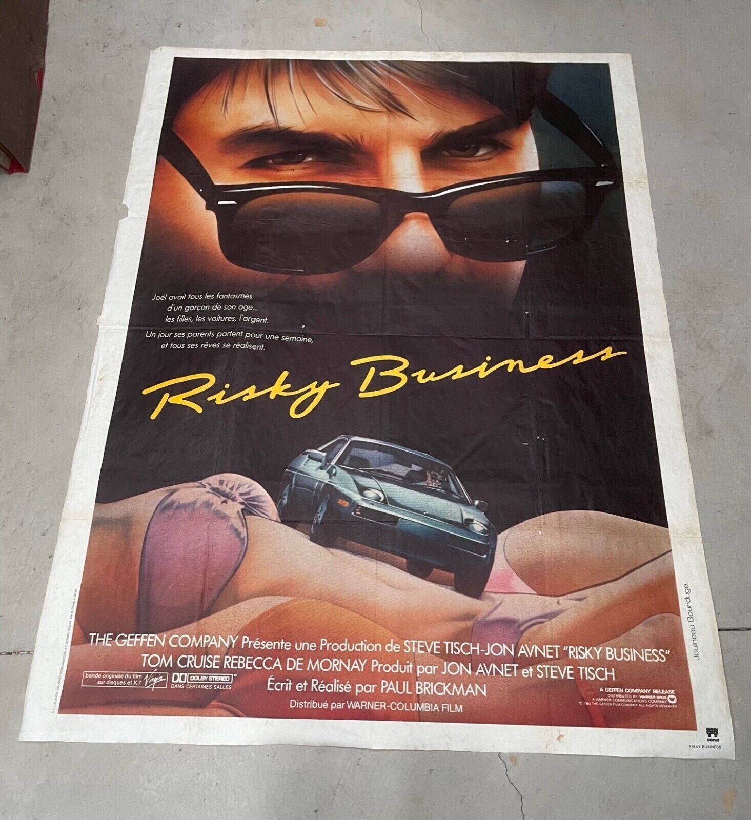 RISKY BUSINESS movie poster ORIGINAL 120x160 JACK NICHOLSON