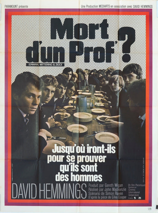 MORT D’UN PROF ?  DAVID HEMMINGS ORIGINAL MOVIE POSTER 120x160