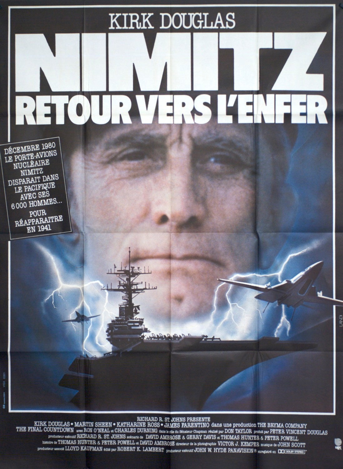 NIMITZ – RETOUR VERS L’ENFER KIRK DOUGLAS MOVIE POSTER ORIGINAL (120X160)