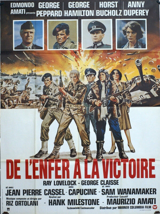 DE L’ENFER À LA VICTOIRE MOVIE POSTER  ORIGINAL (120X160) EDMOND AMATI