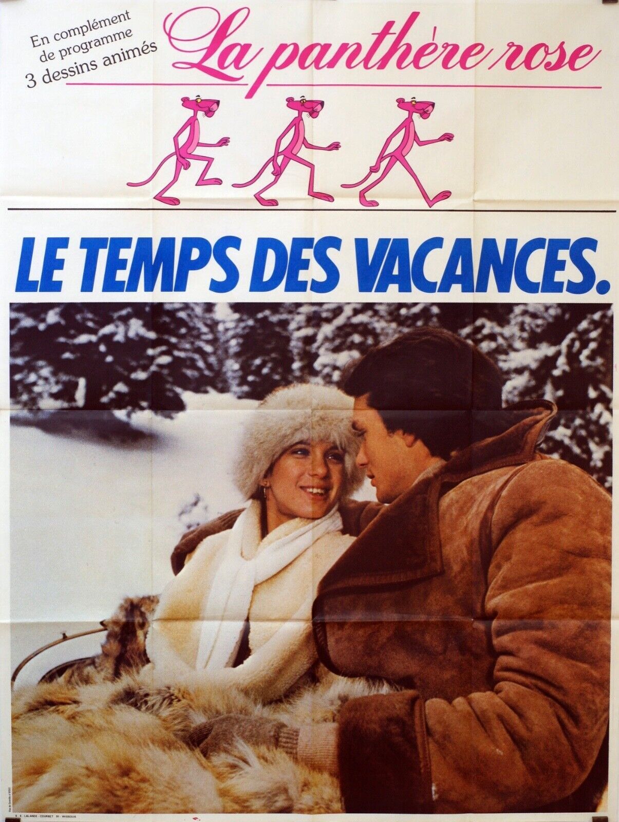 LA PANTHÈRE ROSE : LE TEMPS DES VACANCES POSTER ORIGINAL 120x160