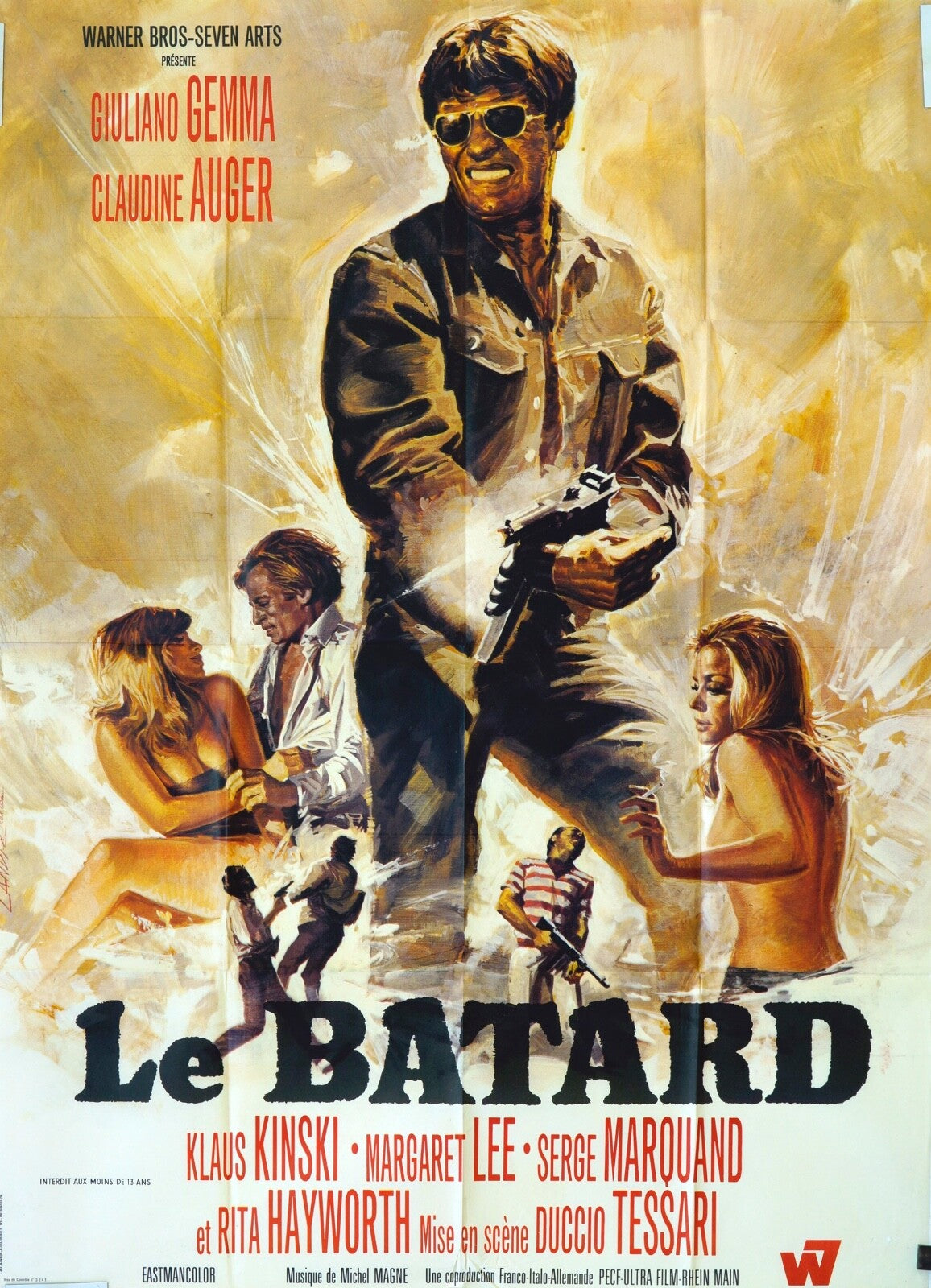LE BATARD ORIGINAL MOVIE POSTER 120x160 GIULIANO GEMMA