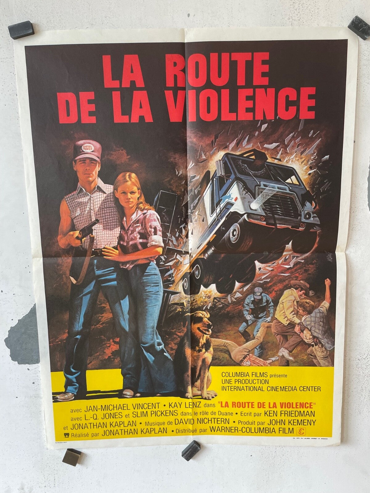 LA ROUTE DE LA VIOLENCE MOVIE POSTER ORIGINAL (60X80) JAN-MICHAEL VINCENT