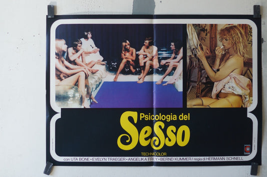 PSICOLOGIA DEL SESSO ORIGINAL MOVIE POSTER 48X68 Uta Bone , Evelyn Traeger