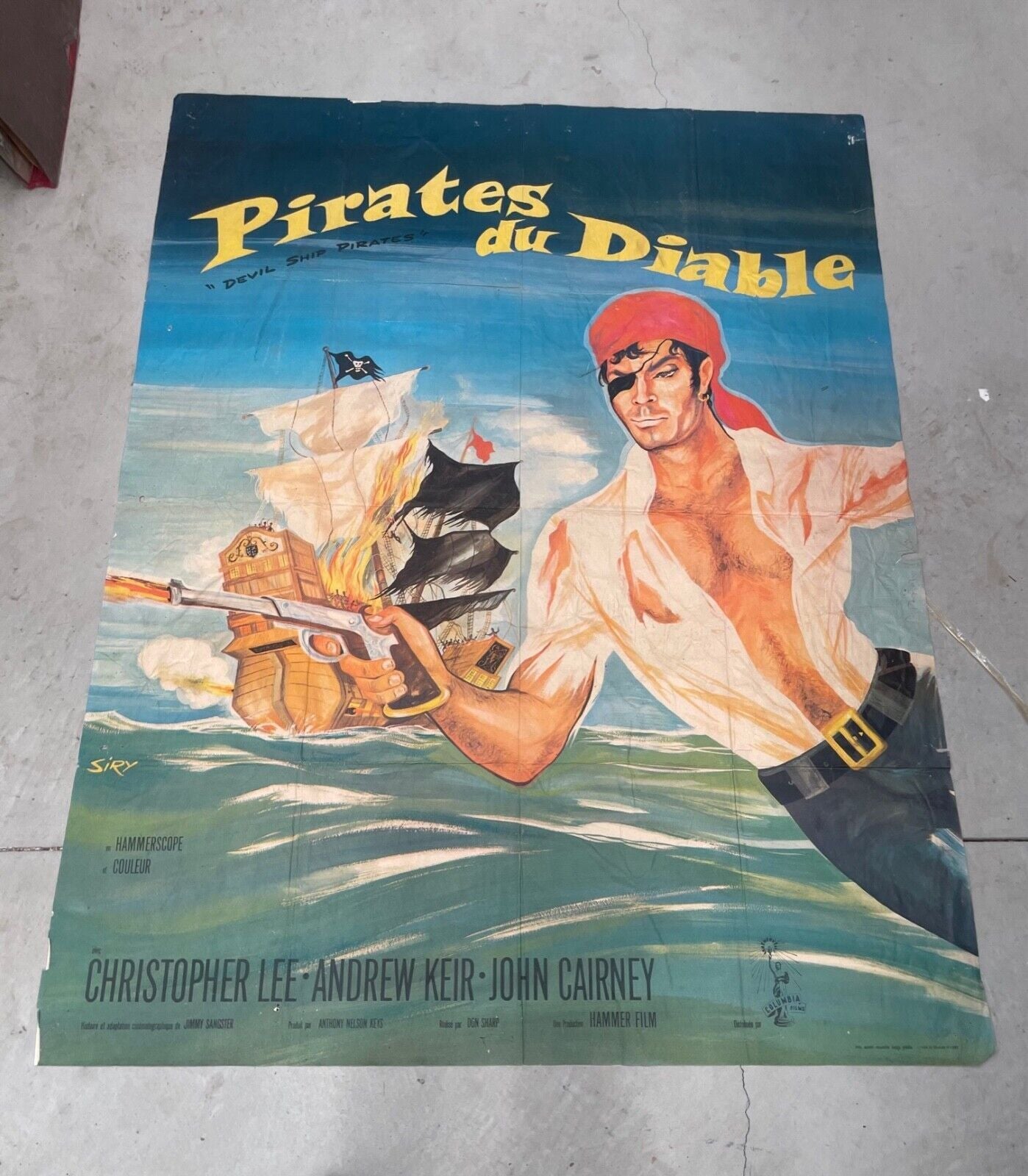 PIRATES DU DIABLE ORIGINAL 120x160 CHRISTOPHER LEE