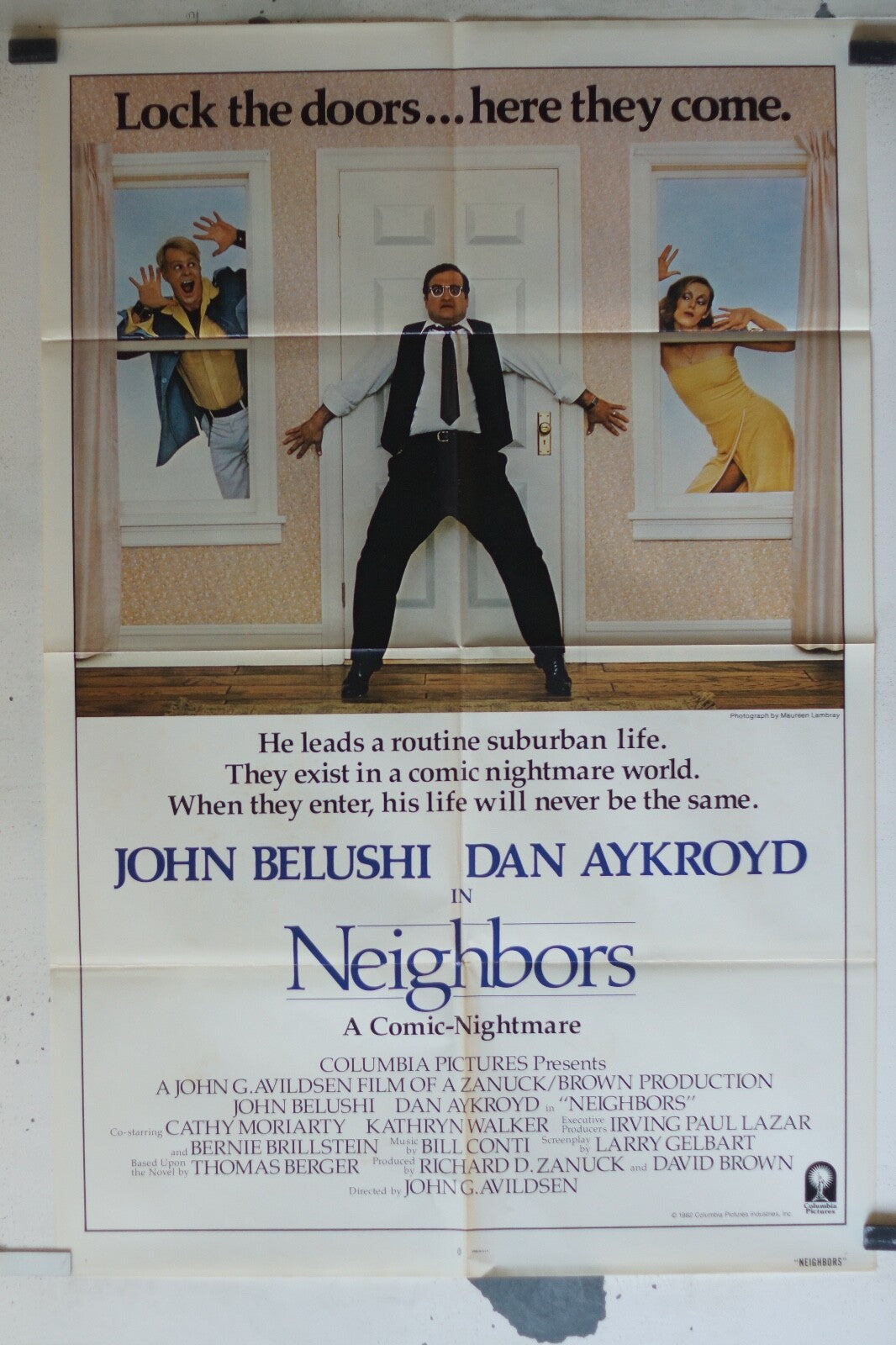 NEIGHBORS ORIGINAL MOVIE POSTER 70x100 Dan Aykroyd , Cathy Moriaty 