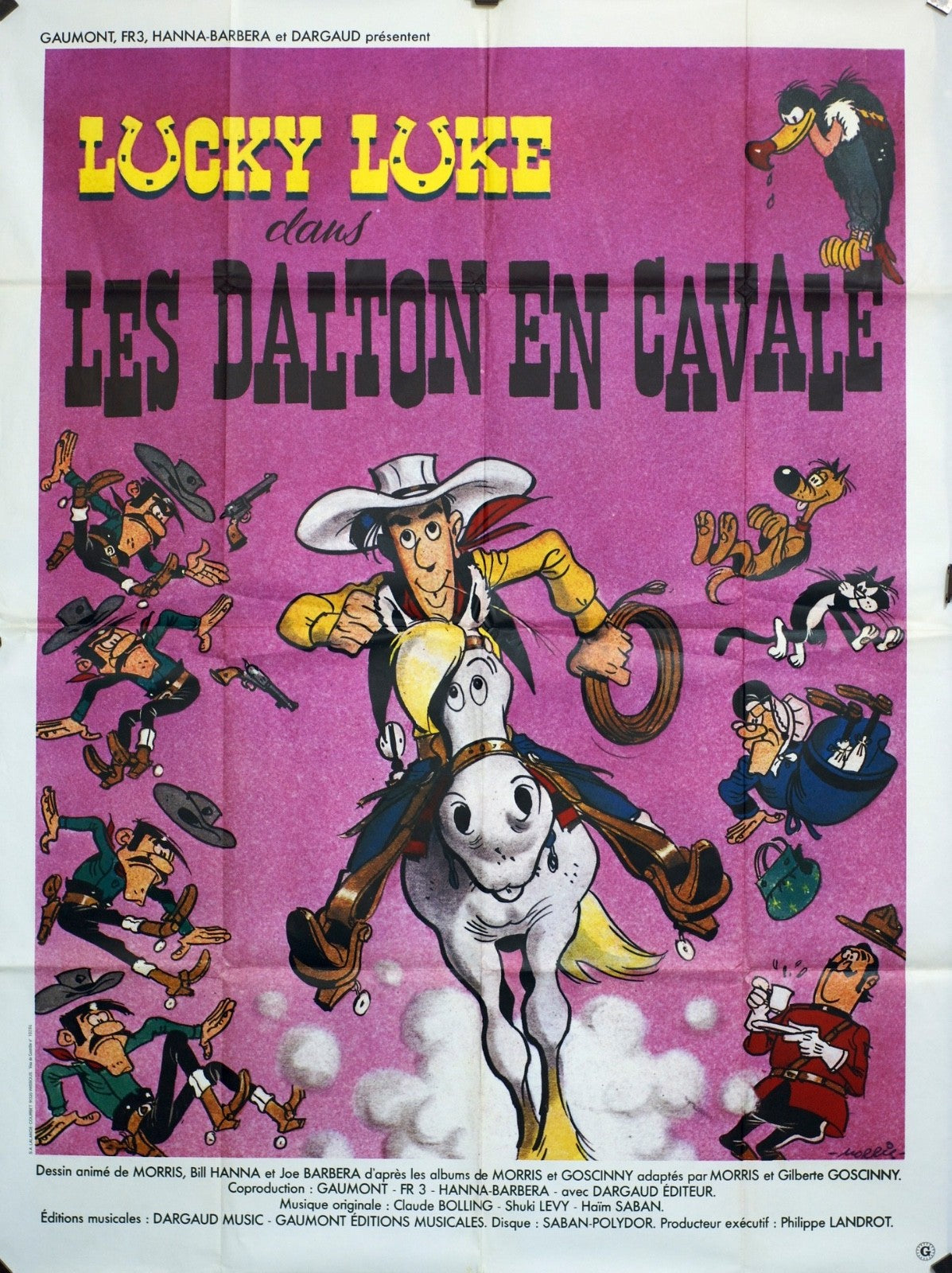 LES DALTON EN CAVALE LUCKY LUKE MOVIE POSTER ORIGINAL 120x160