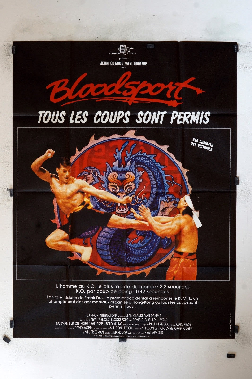 TOUS LES COUPS SONT PERMIS « BLOODSPORT » MOVIE POSTER ORIGINAL (120X160)