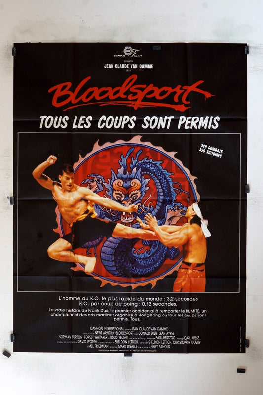 TOUS LES COUPS SONT PERMIS « BLOODSPORT » MOVIE POSTER ORIGINAL (120X160)