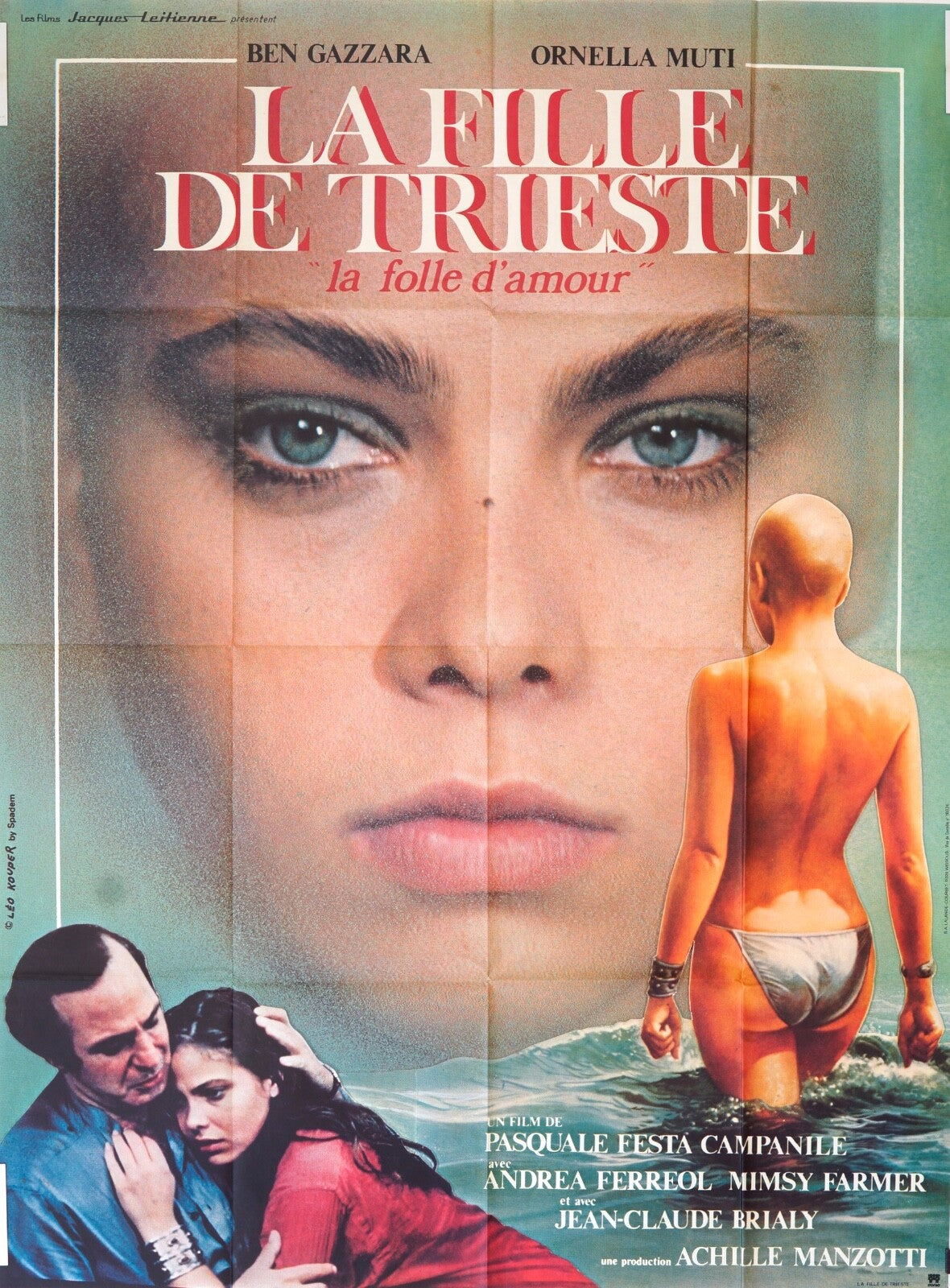 LA FILLE DE TRIESTE MOVIE POSTER ORIGINAL 120x160 GIULIANO GEMMA