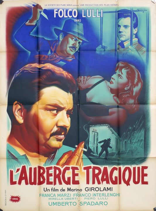 L’AUBERGE TRAGIQUE, POSTER ORIGINAL120x160, FOLCO LULLI