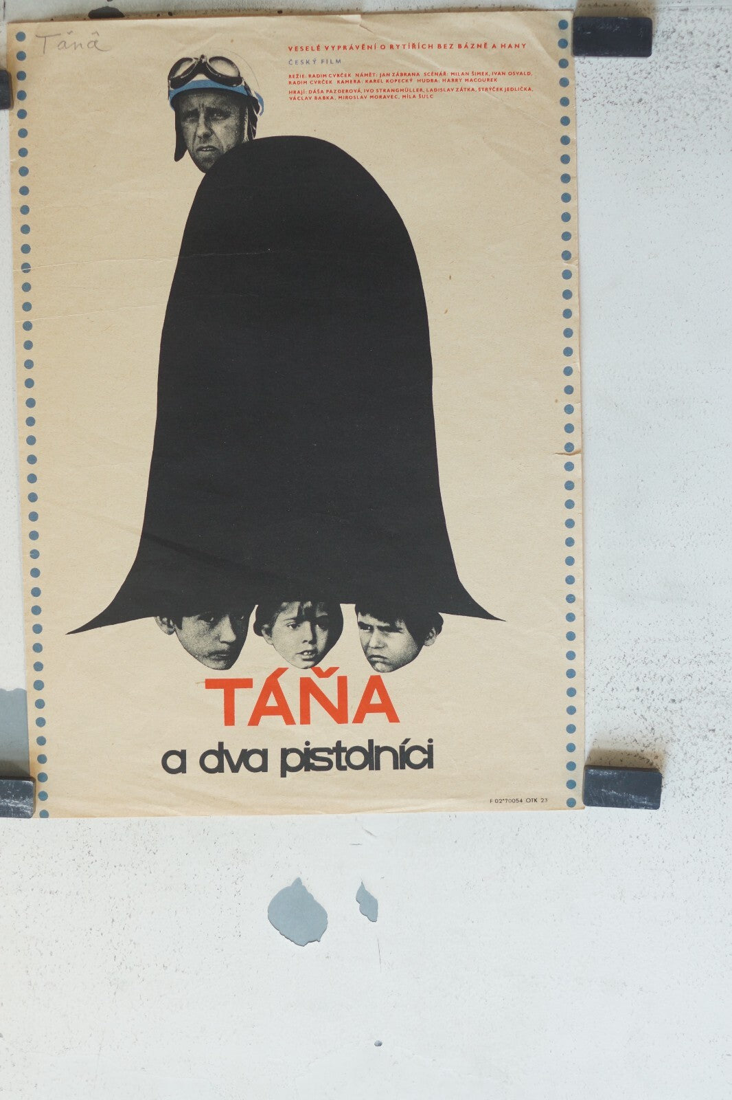 TANA A DVA PISTOLNICI MOVIE POSTER ORIGINAL 40x29 Dagmar Pazderova 