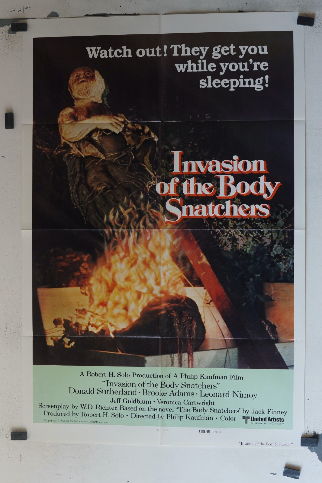INVASION OF THE BODY SNATCHERS MOVIE POSTER ORIGINAL (69x103), Donald Sutherland