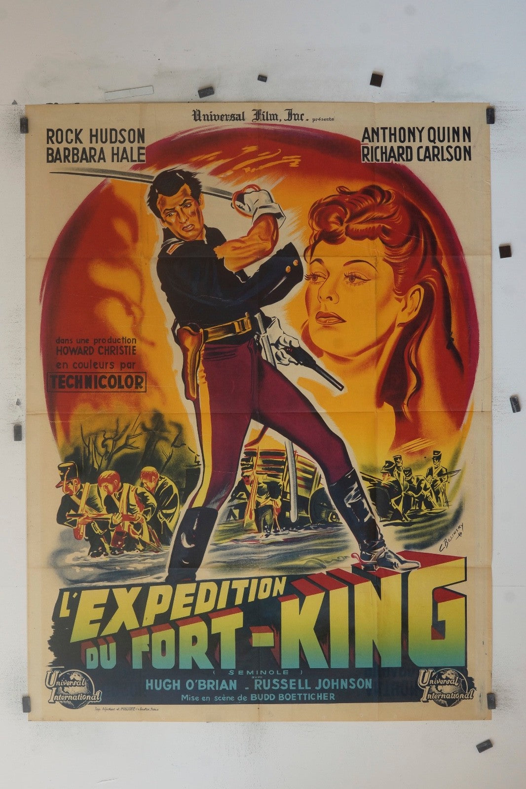 L’EXPÉDITION DU FORT-KING ROCK HUDSON MOVIE POSTER ORIGINAL 120x160