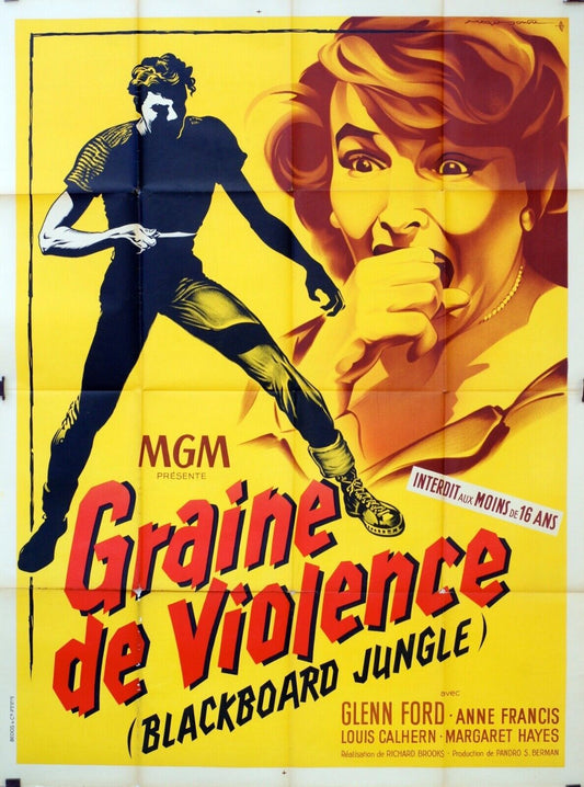 GRAINE DE VIOLENCE MOVIE POSTER ORIGINAL 120x160 GLENN FORD