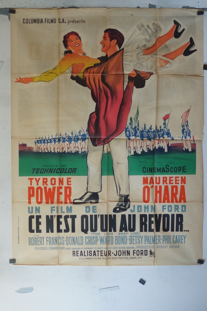 CE N’EST QU’UN AU REVOIR MOVIE POSTER ORIGINAL 120x160 TYRONE POWER, MAUREEN