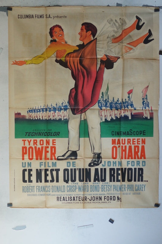 CE N’EST QU’UN AU REVOIR MOVIE POSTER ORIGINAL 120x160 TYRONE POWER, MAUREEN