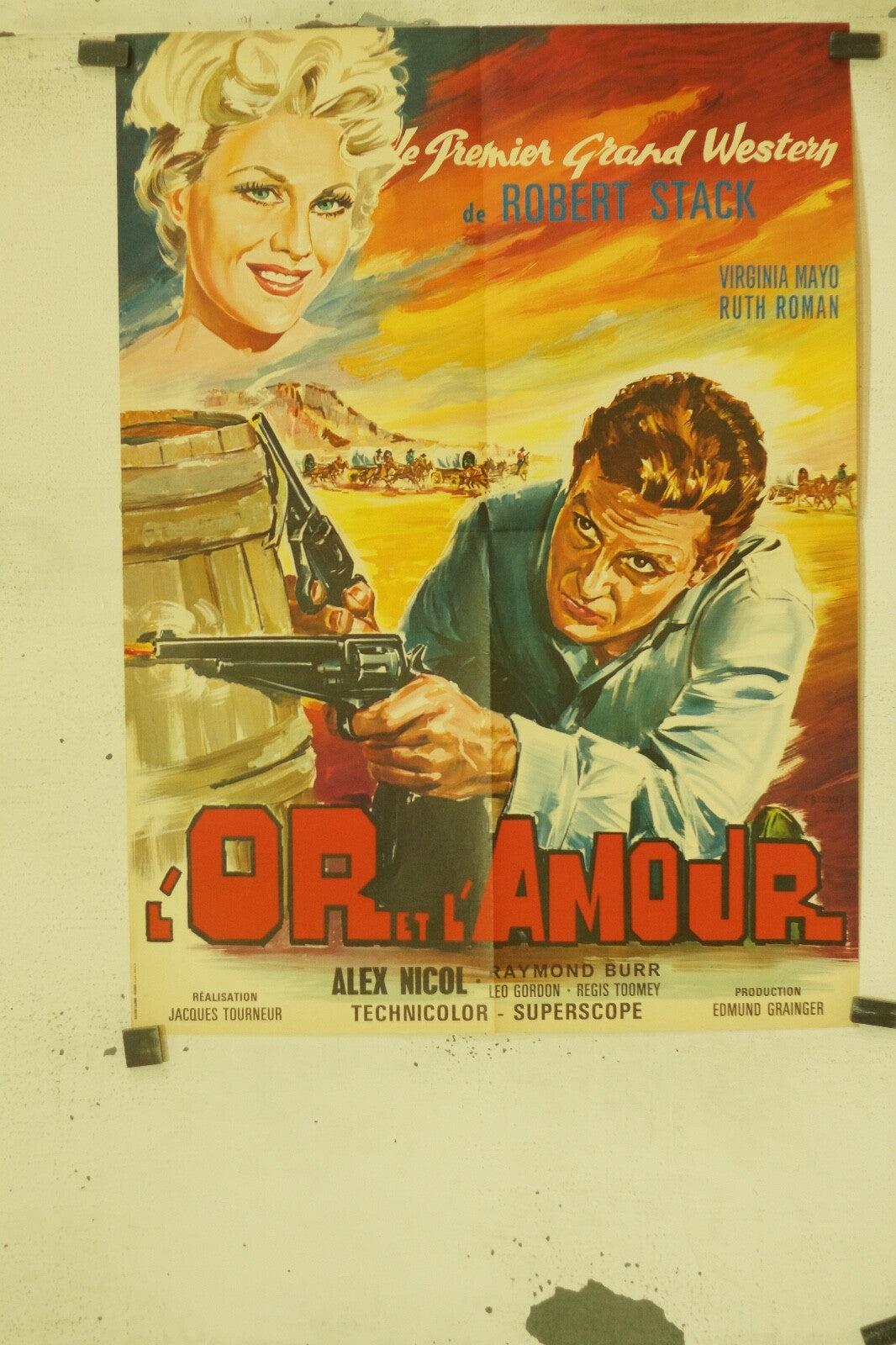 L’OR ET L’AMOUR MOVIE POSTER ORIGINAL (60X80) VIRGINIE MAYO, RUTH ROMAN