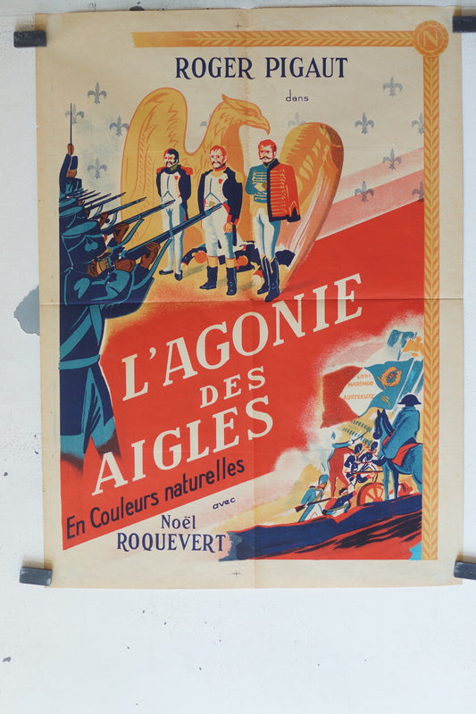  AGONIE DES AIGLES (L’) 1 MOVIE POSTER ORIGINAL 73x53 Roger Pigaut , Noel Roquev