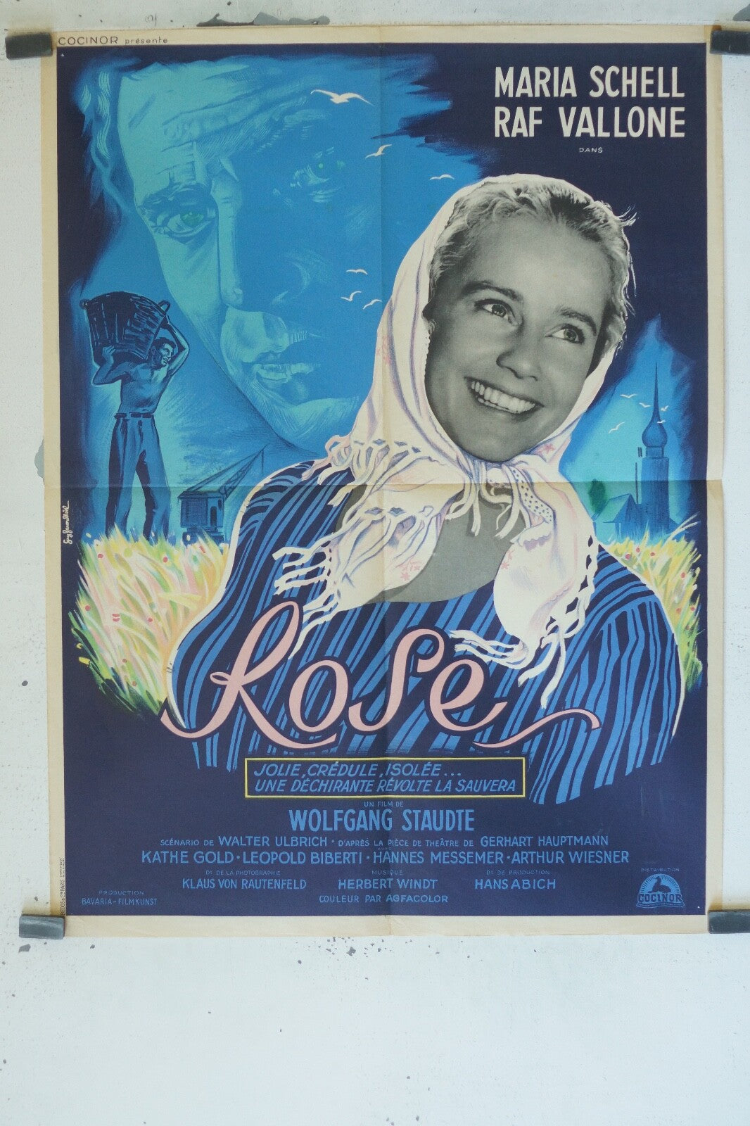 ROSE MOVIE POSTER ORIGINAL (60X80) MARIA SCHELL – RAF VALLONE