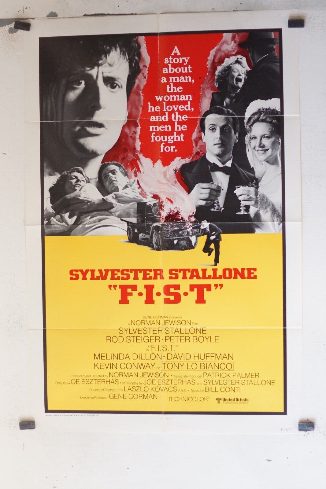 F.I.S.T MOVIE POSTER ORIGINAL 69x103, Norman Jewison, Sylvester Stallone 