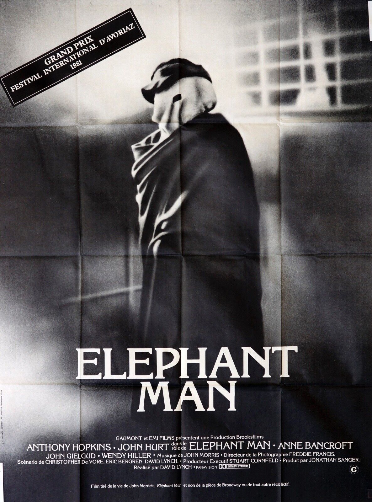ELEPHANT MAN ORIGINAL MOVIE POSTER 120x160 ANTHONY HOPKINS